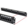Cat5e 24 Port Patch Panel Ethernet Network LAN RJ45 UTP