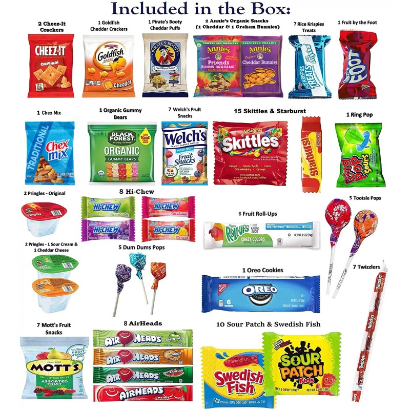 Foxy Fane 100ct Ultimate Snack Box - Variety of Crackers,