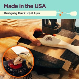 Camo Toy Pop Gun for Kids - Wooden Toy Guns for Boys Ages 3-7 - Fake Handgun with Wood Finish & Plastic Cap - Fun Rifle & Pistol Toys - Made in USA