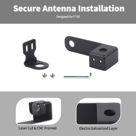 Linskip Heavy Duty CB Antenna Mast Mount Compatible with 2004-2014 Ford F150 & 2008-2016+ F250 F350 Super Duty, Tailgate CB & Whip Bracket for F150 Exterior Accessories(Passenger Side)