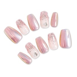 SoraraBeauty ネイルチップ 100%ハンドメイド 貼るだけネイル ジェルネイル ネイルシール セルフネイル ネイルステッカー おうちネイル ネイルデザイン SUシリーズ (SU7, XS)