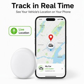 Mini Tracker for Vehicles, Magnetic Car Tracker with Anti-Theft Alerts - Works with Apple Find My (iOS Only), IP65 Waterproof, No Subscription, Hidden Tracking Device for Cars, Bikes, Luggage