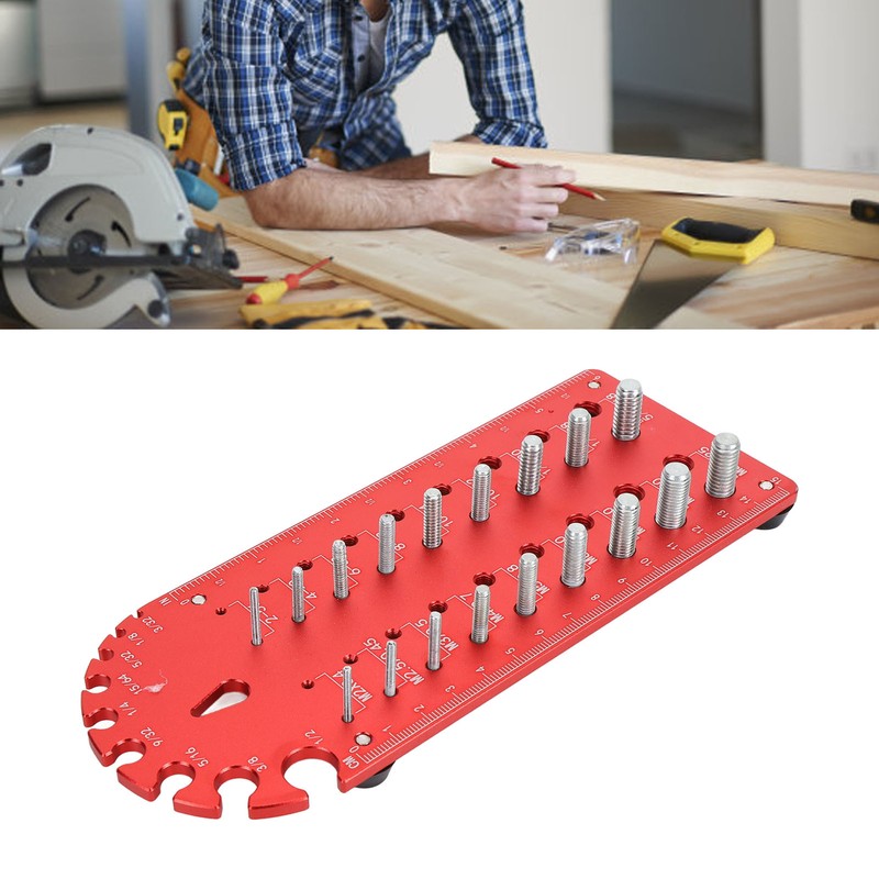 Thread Checker Multi Functional Aluminum Alloy Portable Screw Nut Bolt