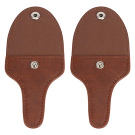 BIUDECO 2Pcs Durable Scissor Storage Bag Stylish Protection Pouch for Scissors Minimalist Design for Home Travel High Capacity Scissor Tools Holder Brown