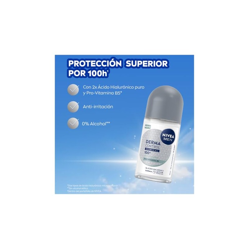 NIVEA MEN ROLL-ON DERMA CONTROL CLINICA 50ML