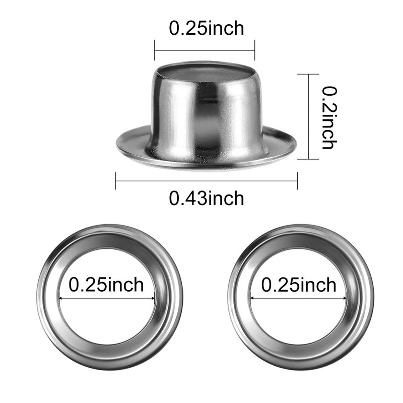 Pangda Grommet Eyelets Tool Kit, Grommet Setting Tool and 100