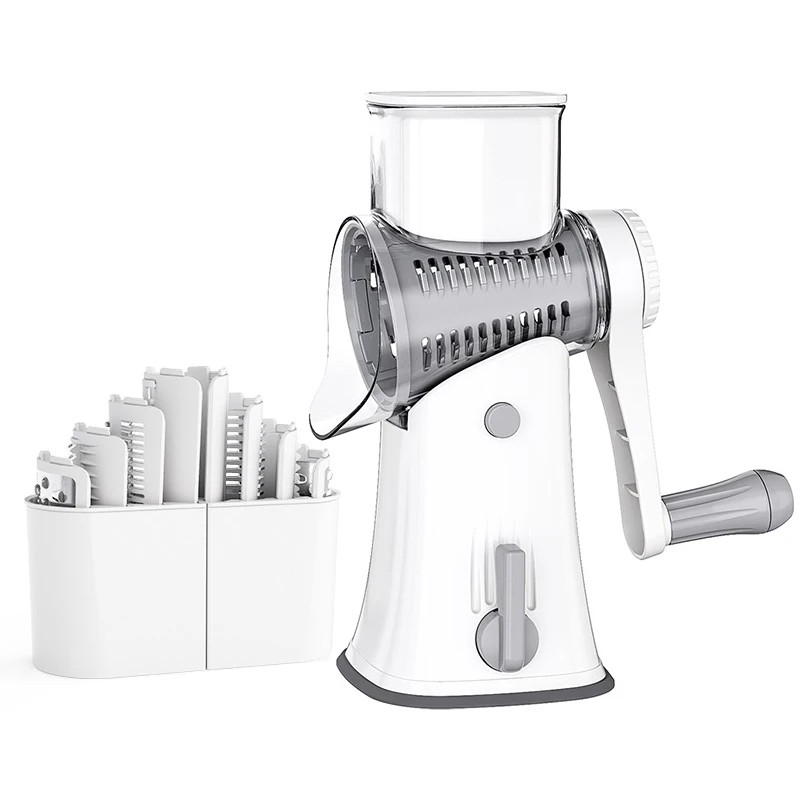 5-in-1 Rotary Cheese Grater & Vegetable Slicer – Stainless Steel