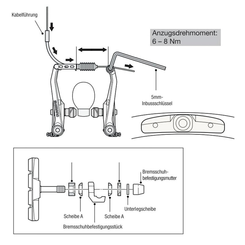 Heavy Duty V-Brake Pads 70mm - Reliable, Smooth Braking on