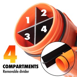 Vouyar Welding Electrode Storage Tube 4-Pack (3” x 14”) - Moisture Proof Welding Rod Container with Adjustable Shoulder Strap & Leash-Lid, Divided Liner for Rod Organization