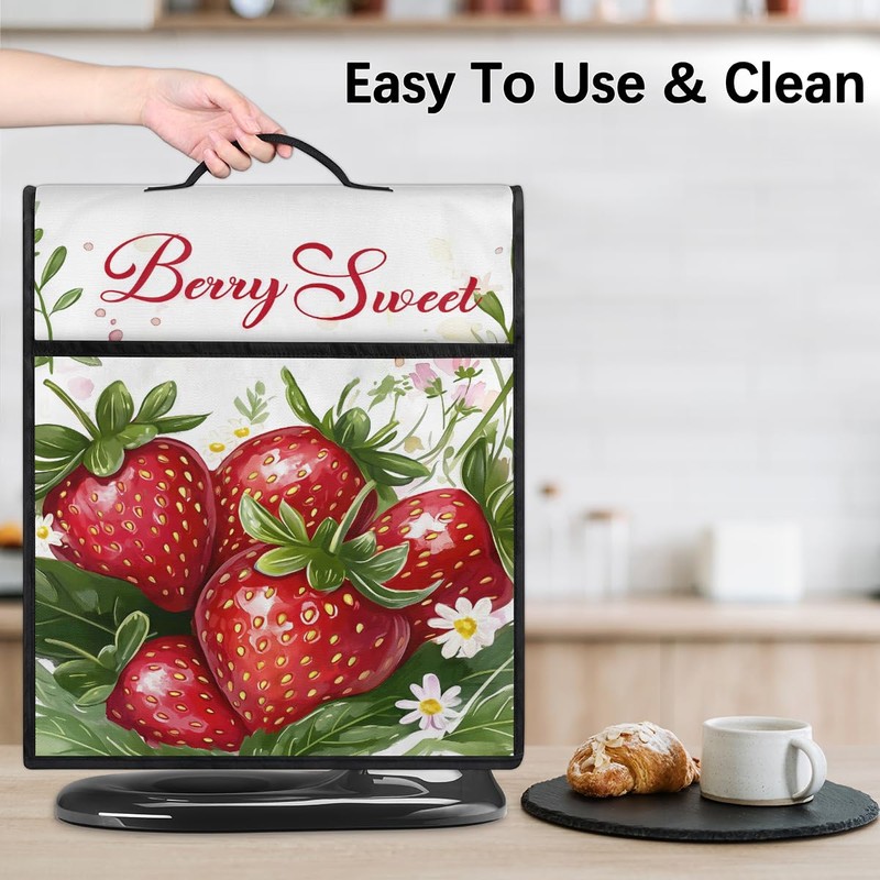 Stand Mixer Cover for Stand Mixer 6-8 Quarts Strawberry Red