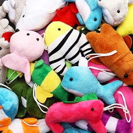 30 Mini Juguetes de Peluche de Animales de Océano Animales de Felpa Marino Pequeño Premios de Máquina de Mini Garras de Peluche Decoraciones de Llaver