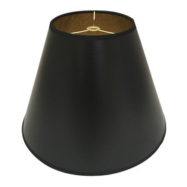 Royal Designs, Inc. Empire Hardback Parchment Shade, HB-627-12BLK/GL, Black/Gold, 6 x 12 x 9