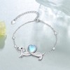 qielizhu Dachshund Gifts Dachshund Bracelet 925 Sterling Silver Dachshund Bracelet