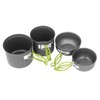 4pcs Camping Pot Kit Multi Layers Anti Scalding Design Camping
