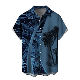 Men's Short Sleeve Button Down Casual Hawaiian Shirts Summer Beach Holiday Printed Regular Fit Top Tropical Shirts