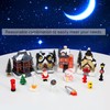 Lighted Christmas Village Sets with Figures Resin 80mah Exquisite Christmas