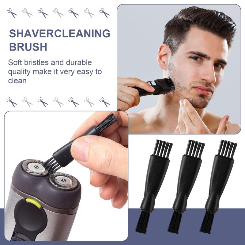 20 Pieces Shaver Brush Razor Cleaning Brush Electric Double Sided