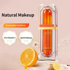 2PCS Five Vitamin C Tone-Up Cream – Tinted Moisturizer with Lightweight Coverage, Hydrating for a Natural Finish, Daily Face Makeup & Skincare for All Skin Types