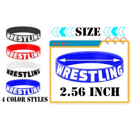 ATSMOICY ATSMOICY 24PCS Wrestling Rubber Bracelets Silicones Wristbands - Wrestling Match Themed Birthday Grapple game Baby Kids Party Favors Decorations