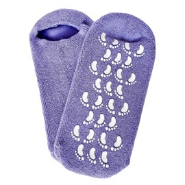 RUCCI Moisturizing Socks,Gel Socks, Gel Inner Lining Infused with Essential Oils -Reccomended for Rough feet, Calluses,Cracked Heels, Dry feet - Use with Favorite Lotions/ (Lavender Purple) Unisex