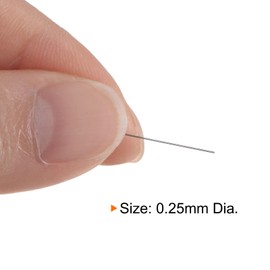 HARFINGTON 2pcs 0.0098" Pin Gage 0.25mm Diameter Metric Tolerance 0.001mm Class X Plug Gage Pin, Bearing Steel Go No-Go Plug Gage