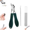 Multifunctional 3-piece set of eagle-beak angled nail clippers, household large-opening