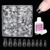 Venares False Nails Tips Set Short, 500 Pieces Medium Coffin