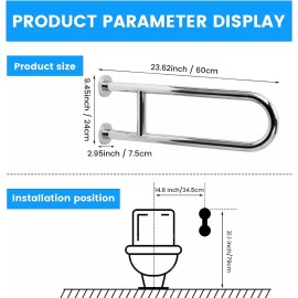 LW Barra De Pared Fija Para Discapacitados De Acero Inoxidable