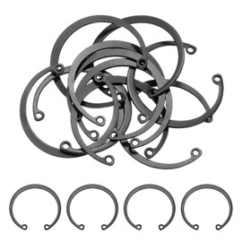 sourcing map 10Pcs 1-31/32" (50mm) Internal Retaining Ring Circlip, 65 Mn Spring Steel Internal Circlip Snap Rings C-Clips for Grooved Shafts Studs, Black
