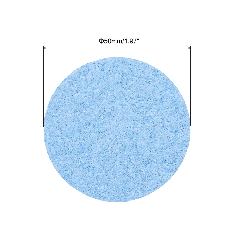 QUARKZMAN Pack of 15 Soldering Sponge 5 cm Round Blue