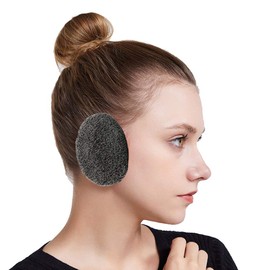 SoulQ Unisex Ear-bags Bandless Ear Warmers,Fleece Earmuffs with Thinsulate,Autumn Winter Outdoor Ear Warmer (Dark Grey, M-Women)