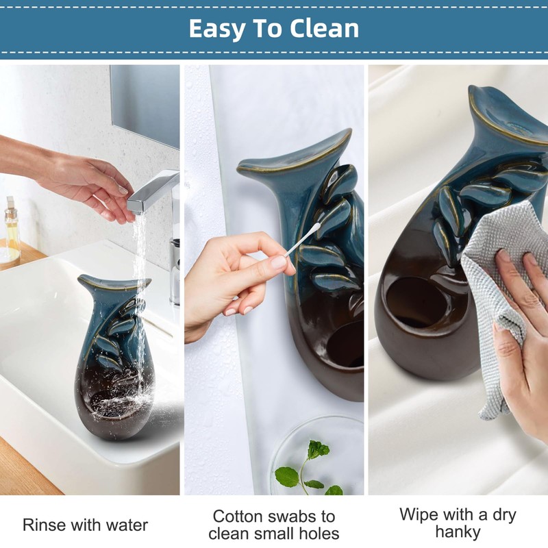 Cyiecw Backflow Incense Burner, Incense Waterfall Ceramic Incense Burner with