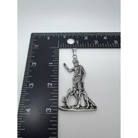 Lazaro Big San Lazaro Religious Stainless Steel Pendant