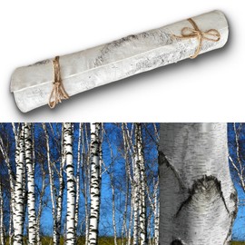 Artificial Birch Bark 3D Realistic Texture 78.7in*19.7in（10.8 Sq.ft）Silicone Material Faux Tree Bark Nature-Inspired DIY Design Eco-Friendly Home Deco Accentuating Natural Beauty （No glue included）