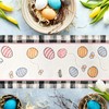 Vspek Easter Gnome Table Runner, Easter Table Decoration, Linen Material,
