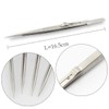 BIUDECO 2pcs Steel Pointed Tweezers Set Professional Jewelry Tweezers Kit