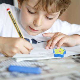 Operitacx Kawaii Erasers 32pcs Star Shape Erasers Pencil Rubber Stationery for Kids Students School Party Favors Rewards A