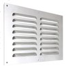 9" x 6" Louvre Air Vent Cover - Satin Aluminium/Metal