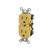 Marinco 5262CRR Receptacle, 15A 125V, Yellow