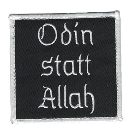 Odin instead of Allah Sew-On / Patch | Rocker, Biker, Coat, Vest, Heavy Metal, Thor's Hammer