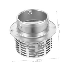 SHINEOFI Hood Vents for Kitchen Sturdy Stainless Steel Exhaust Vent Cover Waterproof Wall Ceiling Easy Installation
