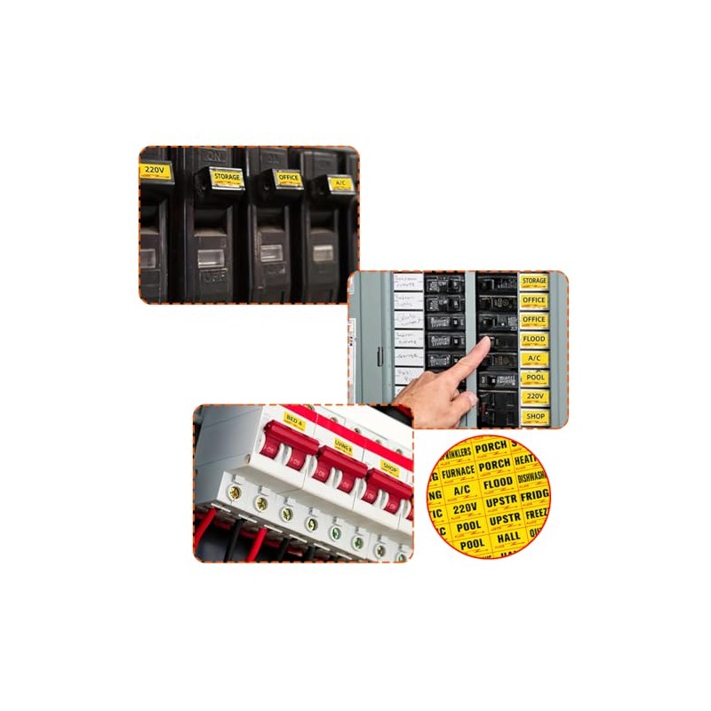 258PCS Circuit Breaker Labels Fuse Box Stickers Electrical Panel Labels