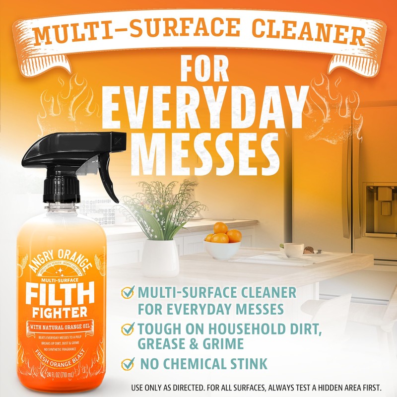 ANGRY ORANGE All-Purpose Cleaner Spray, Multipurpose for Kitchen and Bathroom,