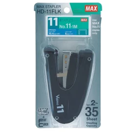 Max Vaimo 11 FLK Manual Stapler with Flat Stapling Black