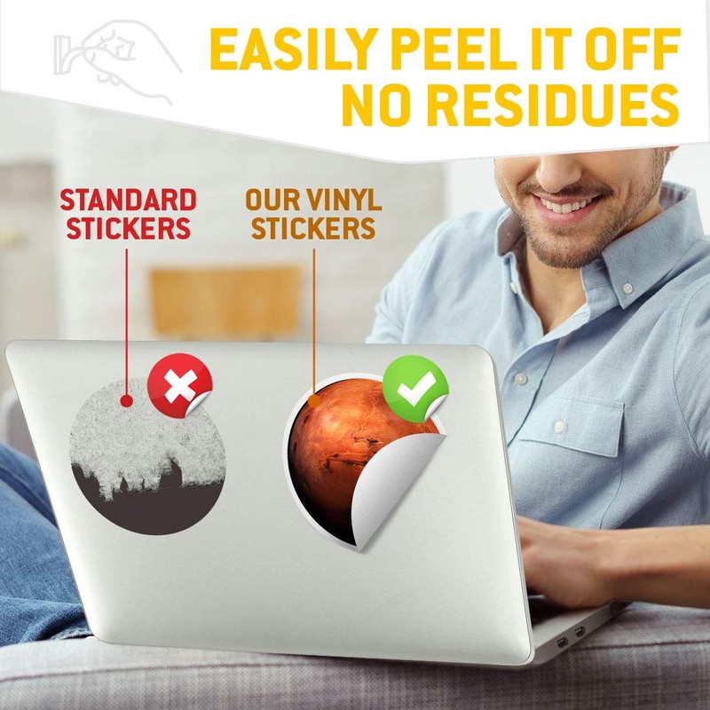 2 x 20cm Vinyl Stickers - Awesome Planet Mars Solar