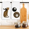 Dimurela Leopard Preppy Disco 8 Ball Kitchen Towels Set of