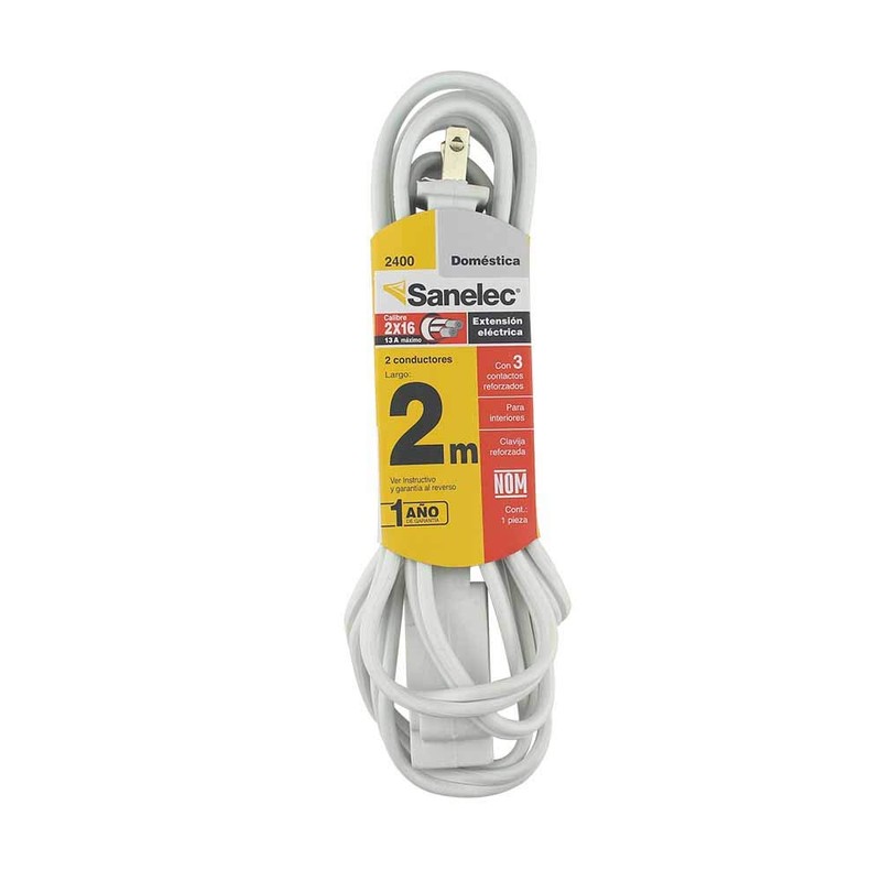Santul 2400 Extensión Doméstica 2 m, Blanca