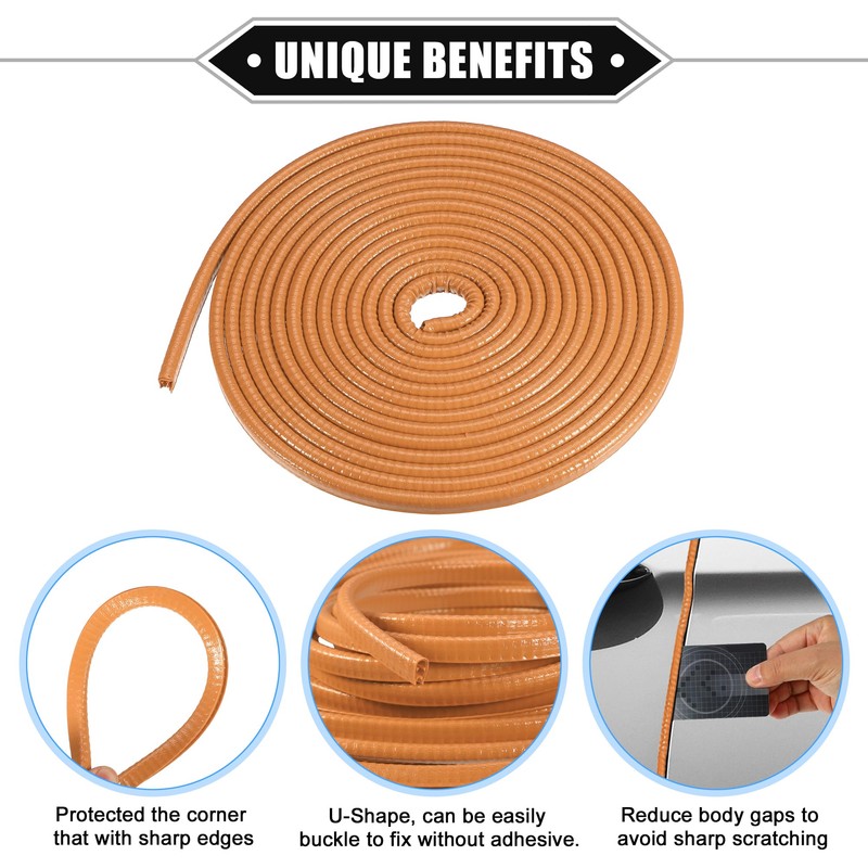 X AUTOHAUX Car Door Edge Guard, 16.4ft U Shape Rubber
