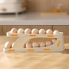 Pack of 2 Egg Holders Fridge, Space-Saving Rolling Egg Dispenser,