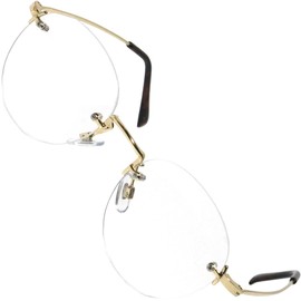FashionBerry Rimless Glasses, Rimless Glasses, Trend, Metal Frame, UV Protection, Fashion Glasses, Unisex, Lightweight, gold/clear